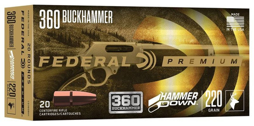 Federal Premium HammerDown .360 Buckhammer 220 Grain Bonded Soft Point Box/20