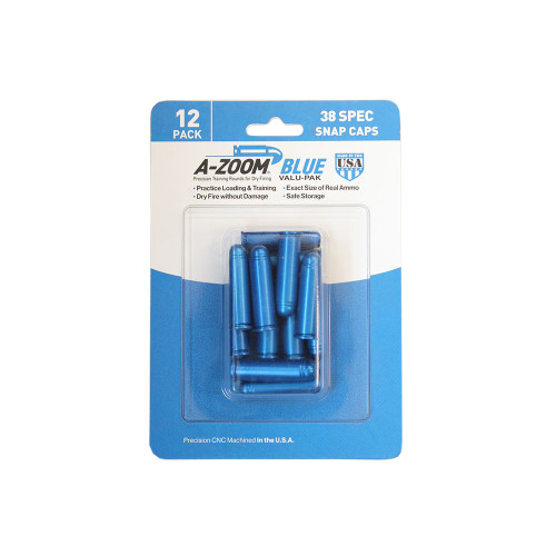 A-Zoom .38 Special Snap Cap Blue 12-Pack