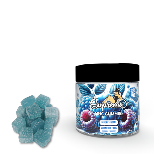 Supréma Blue Raspberry HHC Gummies 25mg Per Gummy 30 ct.