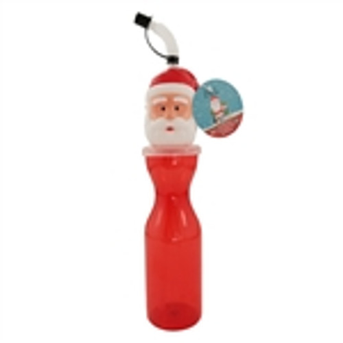 Santa head reusable bottle