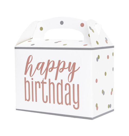 Rose Gold happy Birthday Party Boxes (6)