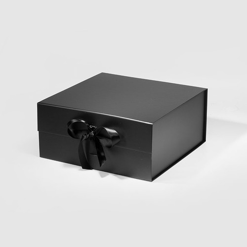 Medium Square Ribbon Box - Black