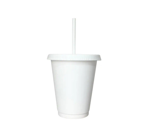 Solid Colour Cold Cup - White 16oz