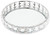 Tray Candle Silver Glitzy Mirror, 21cm