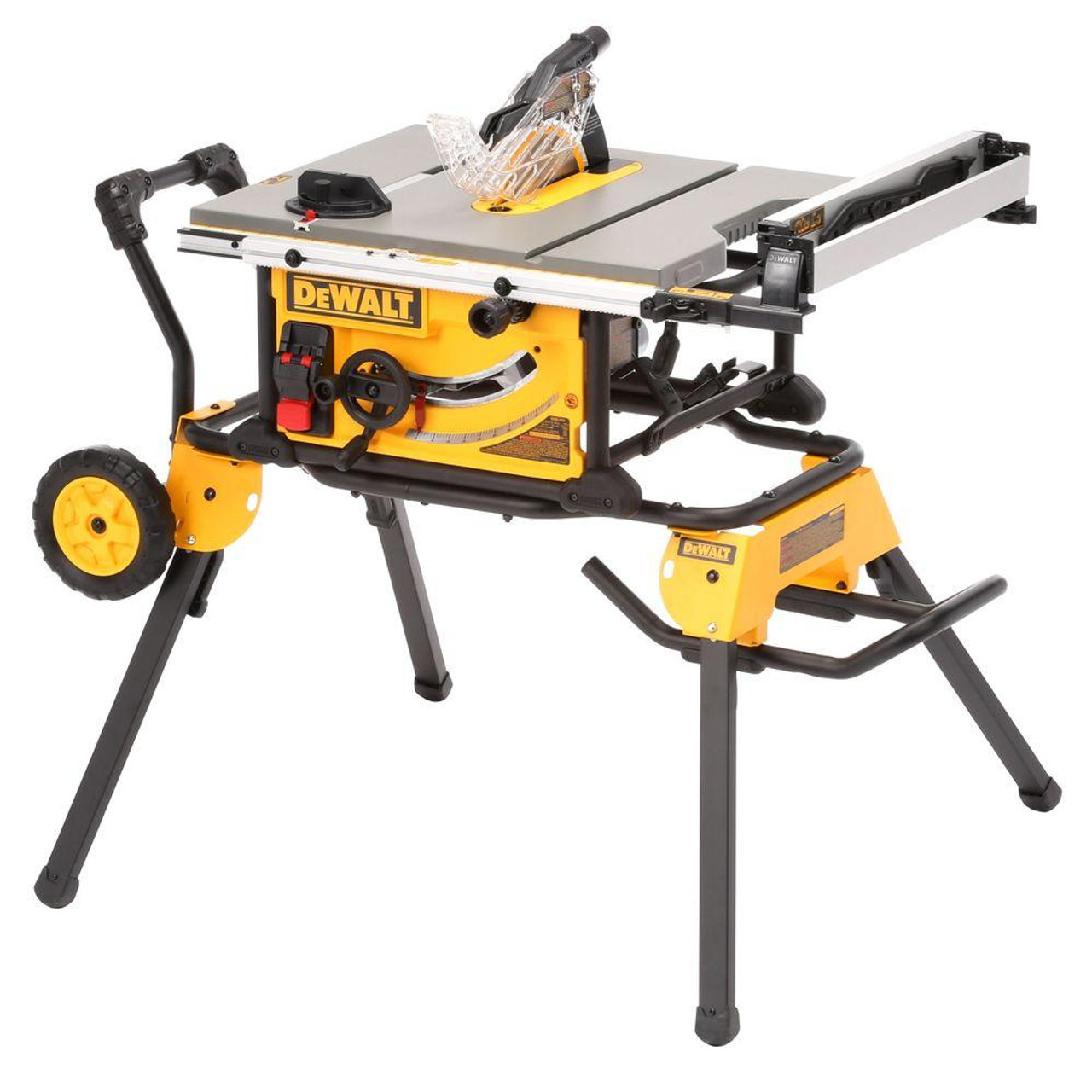 Dewalt table saw with shop wheels