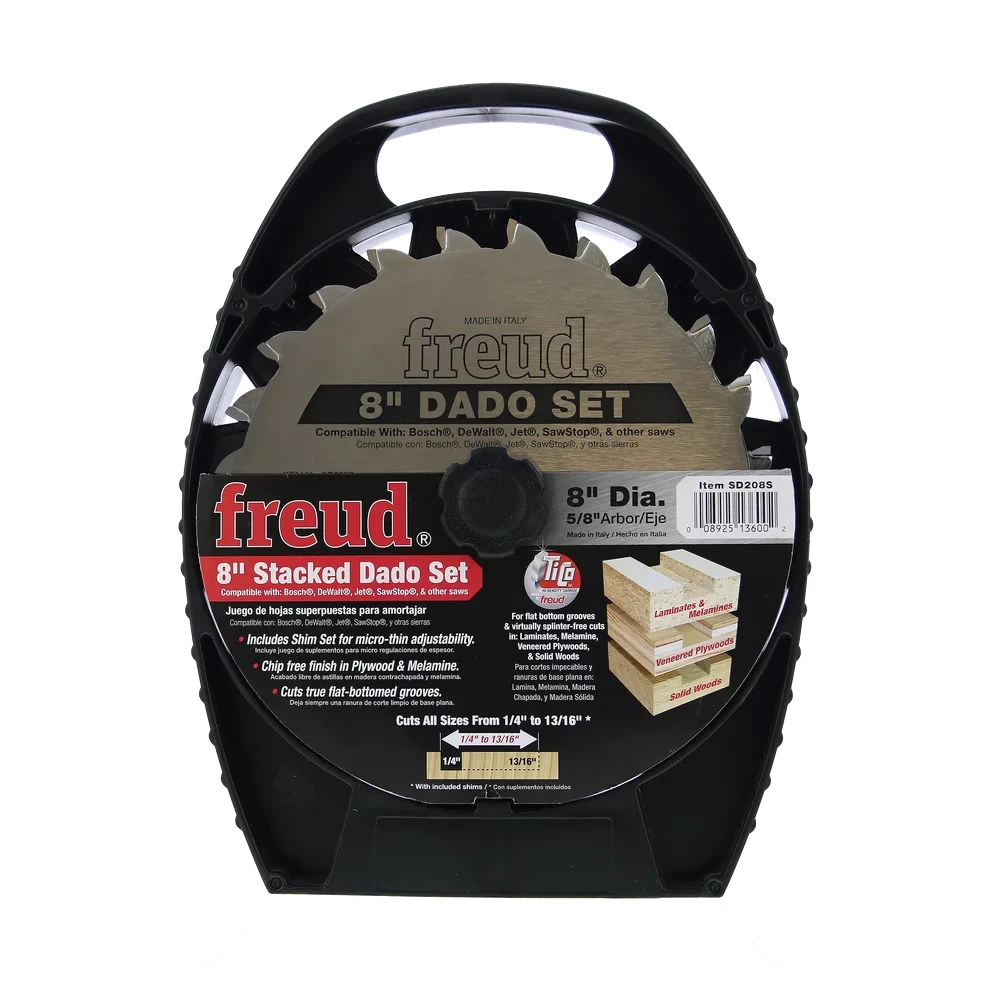 Freud dado stack on table saw cutting groove