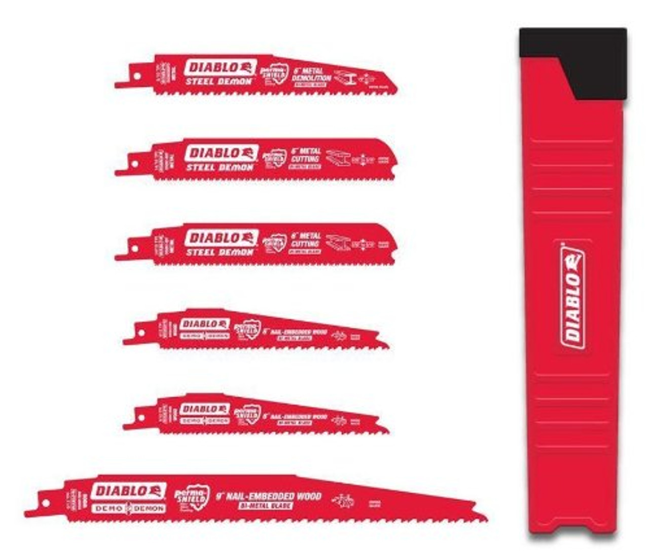 Diablo DS006S 6 Piece Bi Metal Reciprocating Saw Blade Set