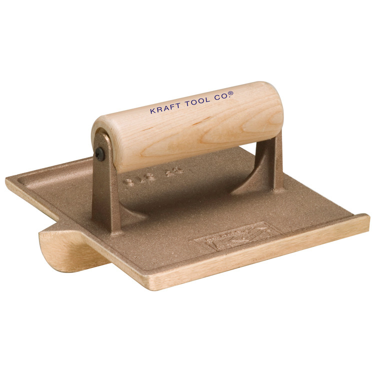 Kraft Tools CF303 Bronze Groover - 6x4-1/2 Inch Masonry Tool With Wood Handle