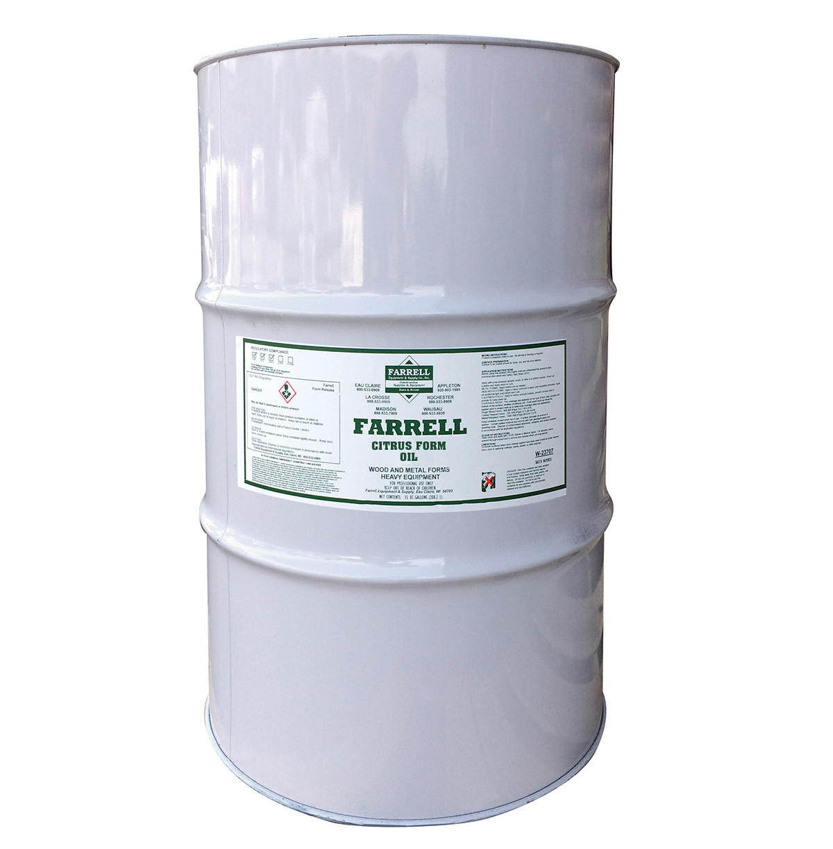 Farrell Equipment 55 Gallon Drum Citrus Form Oil