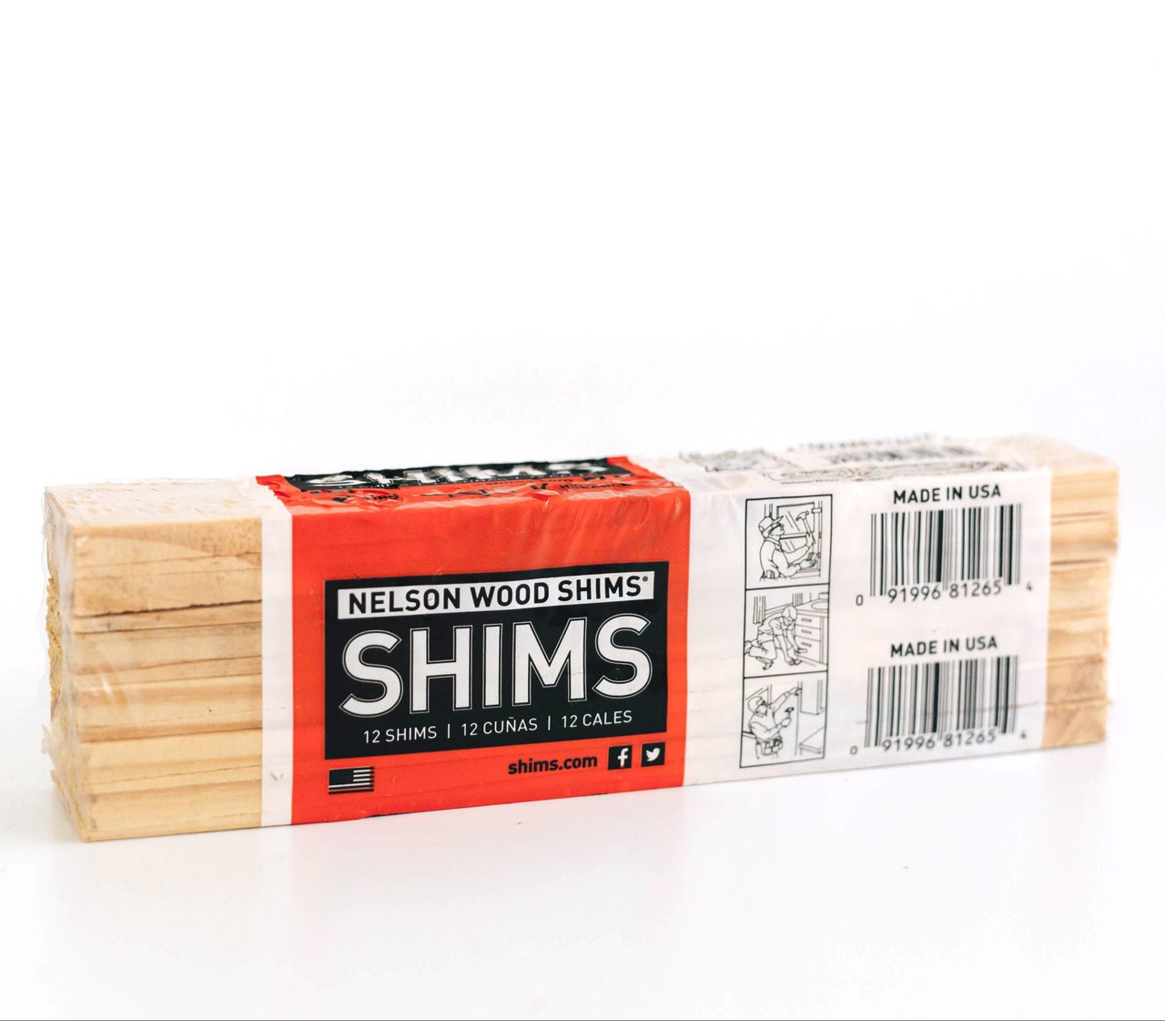 Nelson Wood Shims 8 inch Wood Shim