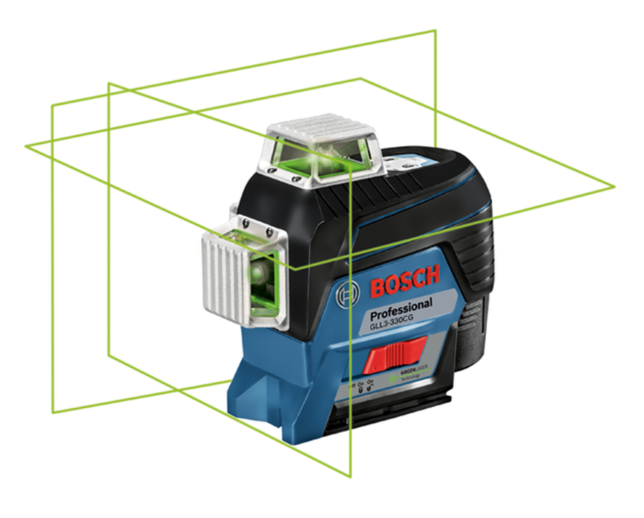 Imitatie binnen bereik Bosch GLL3-330CG 360° Connected Green-Beam Three-Plane Leveling and  Alignment-Line Laser