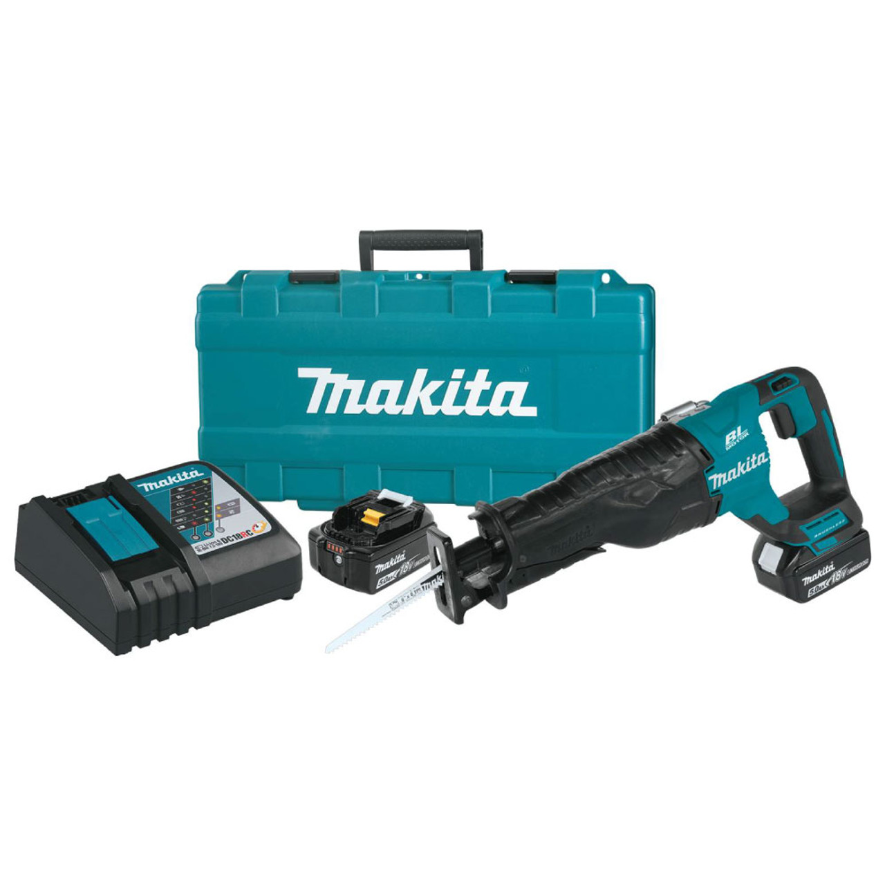 Makita XRJ05T 18 Volt LXT Brushless Reciprocating Saw Kit