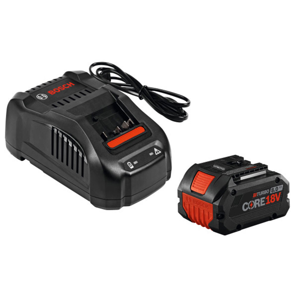 リ*ウ様 BOSCH スタンダードチャージャー 100-240V Bosch GXS18V-12N14 18V Starter Kit with CORE18V 8 Ah High Power