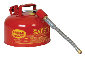 Eagle Mfg. U226S 2-1/2 Gallon Red Type II Safety Gas Can - Flexible Spout