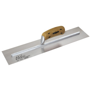 Kraft Tool CFE227K 18" x 4" Elite Series Five Star Carbon Steel Cement Trowel with Cork Handle Kraft Tool CFE227K 18" x 4" Elite Series Five Star Carbon Steel Cement Trowel with Cork Handle
