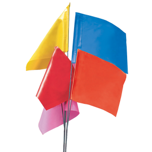 Blackburn 4" x 5" Yellow Flag on 30" Wire 100 Piece Bundle