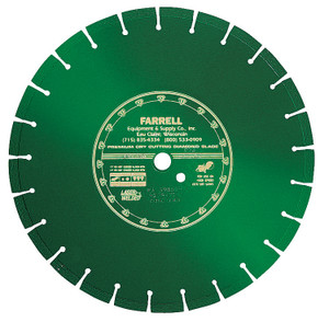 Farrell Equipment 585366001 Green and Gold 12" x .110 x 1" 20mm Premium Dry Diamond Blade Farrell Equipment 585366001 Green and Gold 12" x .110 x 1" 20mm Premium Dry Diamond Blade