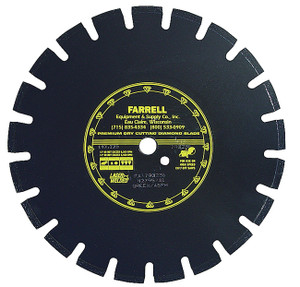 Farrell Equipment 588795001 12" x 1" Dry Diamond Blade for Green Concrete/Asphalt Farrell Equipment 588795001 12" x 1" Dry Diamond Blade for Green Concrete/Asphalt