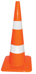 Lakeside Plastics 2825-5-MM 28" Safety Cone with 6" & 4" Reflective Stripes Lakeside Plastics 2825-5-MM 28" Safety Cone with 6" & 4" Reflective Stripes