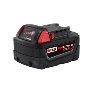 Milwaukee 48-11-1850 M18 18-Volt XC 5.0 Red Lithium Battery Milwaukee 48-11-1850 M18 18-Volt XC 5.0 Red Lithium Battery
