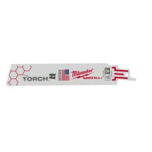 Milwaukee 48-00-5784 6-Inch 18 TPI The Torch Super Sawzall Blades (5-Pack) Milwaukee 48-00-5784 6-Inch 18 TPI The Torch Super Sawzall Blades (5-Pack)