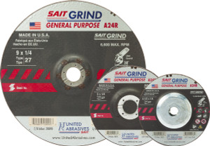 United Abrasives 20086 7" x 1/4" x 5/8-11 Metal Grinding Disc United Abrasives 20086 7" x 1/4" x 5/8-11 Metal Grinding Disc