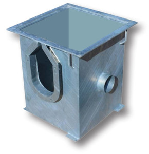 Norstar (U-Drain) #11694 Commercial Galv. 18" x 18" x 24" Sump Pit with 1 Inlet and Basket