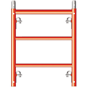 A-1 Scaffold WR-2931L 29" Wide x 3' Tall End Frame - Red