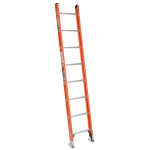 Werner #D6210-1 10 Ft. Fiberglass Single Straight Ladder Type1A 300 Lbs.