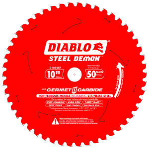 Diablo D1050CF 10" x 1" x 50T Steel Demon Blade