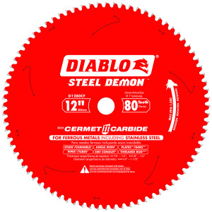 Diablo D1280CF 12" x 1" x 80T Steel Demon Blade Diablo D1280CF 12" x 1" x 80T Steel Demon Blade