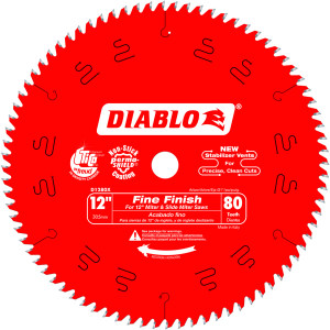 Diablo D1280X 12" x 80T Fine Finish Saw Blade Diablo D1280X 12" x 80T Fine Finish Saw Blade