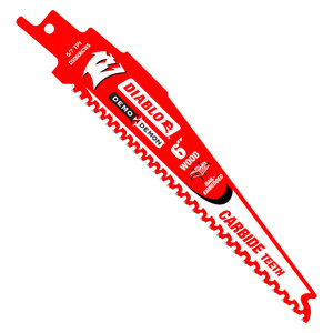 Diablo DS0606CWS 6" Demo Demon Carbide Tipped Reciprocating Blade Diablo DS0606CWS 6" Demo Demon Carbide Tipped Reciprocating Blade