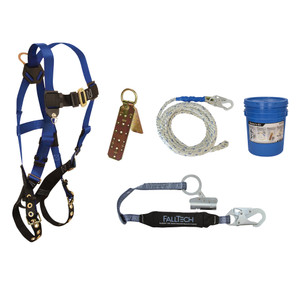 FallTech 8595A Roofer's Kit with Hinged Reusable Anchor and Trailing Rope Adjuster FallTech 8595A Roofer's Kit with Hinged Reusable Anchor and Trailing Rope Adjuster