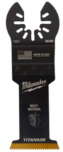 Milwaukee 49-25-1231 1-3/8" BIM Titanium Multi-Material Blade (1-Pack) Milwaukee 49-25-1231 1-3/8" BIM Titanium Multi-Material Blade (1-Pack)