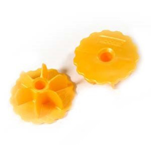 Midwest Rake 48182 Roller Gauge Endcaps - Lo Mil 6 pack - Yellow - approximately 4 mils