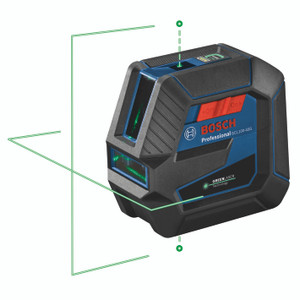 Bosch GCL100-40G Green-Beam Self-Leveling Cross-Line Laser with Plumb Points Bosch GCL100-40G Green-Beam Self-Leveling Cross-Line Laser with Plumb Points