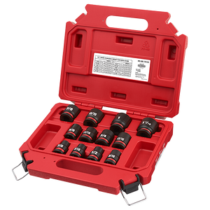 Milwaukee 49-66-7010 12-Piece SHOCKWAVE Impact Duty 1/2-Inch Drive SAE Standard 6-Point Socket Set