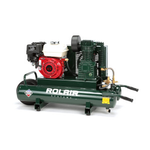 Rolair 6590HK18 9-Gallon Wheeled Gas Air Compressor with Honda GX200 Motor Rolair 6590HK18 9-Gallon Wheeled Gas Air Compressor with Honda GX200 Motor