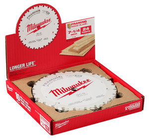 Milwaukee 48-41-0720 7-1/4-Inch 24T Framing Circular Saw Blade Milwaukee 48-41-0720 7-1/4-Inch 24T Framing Circular Saw Blade