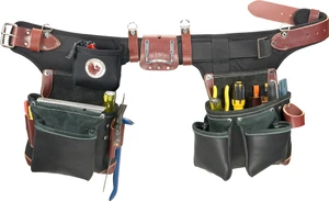 Occidental Leather B9588 Adjust-To-Fit Green Building Tool Bag Set - Black