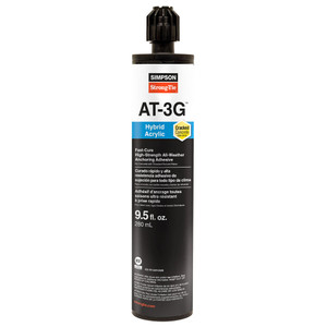 Simpson AT3G10 AT-3G High-Strength Hybrid Acrylic Adhesive - 9.5 oz. Cartridge