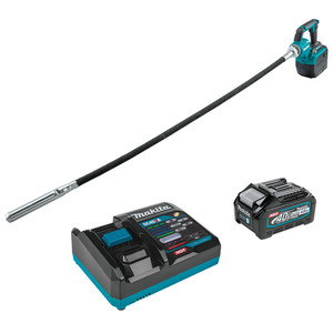 Makita GRV01M1 40V Max XGT Brushless Cordless 5‑1/2-Feet Concrete Vibrator Kit
