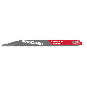 Milwaukee 48-00-5243 THE WRECKER with Carbide Teeth 12-Inch 6 TPI SAWZALL Blade Milwaukee 48-00-5243 THE WRECKER with Carbide Teeth 12-Inch 6 TPI SAWZALL Blade