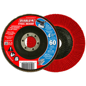 Diablo DCX045060N01F 4-1/2-Inch 60-Grit Type 29 Steel Demon Flap Disc for Metal Diablo DCX045060N01F 4-1/2-Inch 60-Grit Type 29 Steel Demon Flap Disc for Metal
