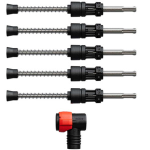 Diablo DMAPLA4420-S6 AMPED 3/8-Inch x 4-Inch x 9-Inch Rebar Demon SDS-Plus 4-Cutter Full Carbide Head Dust Extraction Hammer Drill Bits - 5 Pack