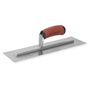 High carbon steel finishing trowel with lightweight Xtralite® mount and beveled blade edges.
