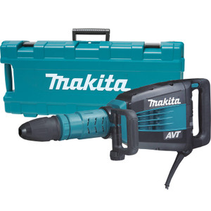 27 lb. SDS‑MAX AVT® Demolition Hammer with blue Makita carrying case.