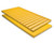 ADA Solutions 2448IDPAV2Y 2' x 4' Plastic Cast In Place Warning Tile - Yellow