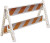 Cortina 97-01-029-02 Plastic Barricade 2"  X 8' Top Rail with  Reflective Stickers - Rail Only